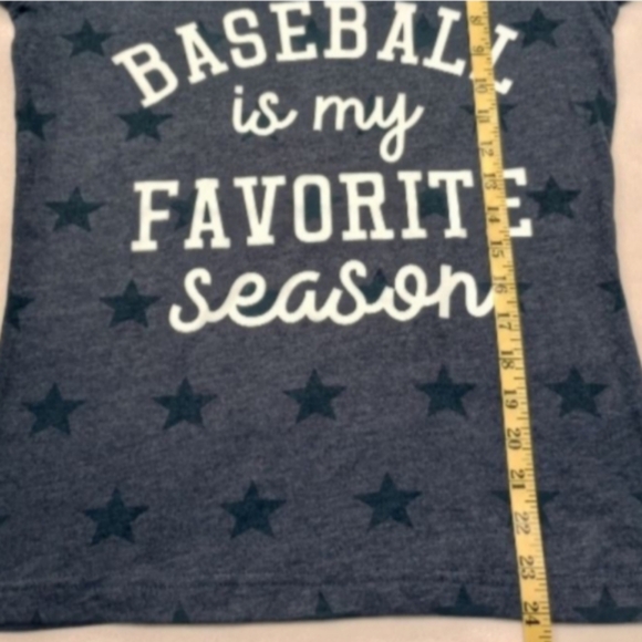 NWT Code V "Baseball is my favorite season" star Short-sleeve Womens' Tee, Small - Picture 9 of 9
